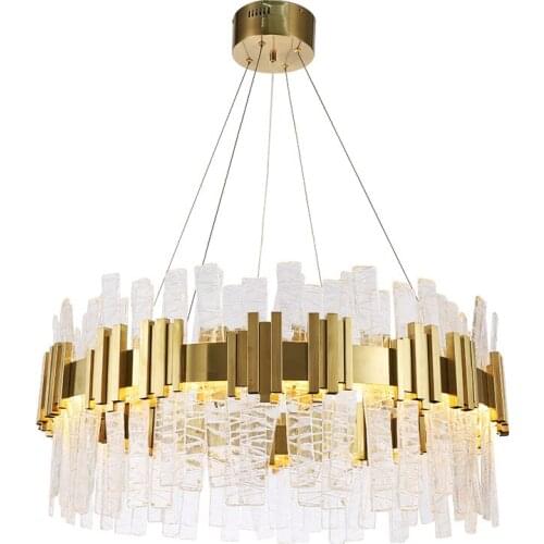 Modern glass chandelier living lighting AC110V 220V lustre bedroom lamp