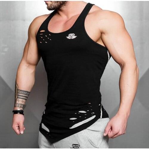 Muscle Fitness Summer Mens Sports Hole Breathable Vest Running Leisure Outdoor Training Loose Top Racerback Tank Top Sweat Vest