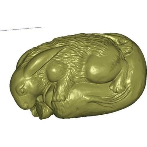 3D model stl solid model for 4 axis cnc machine in STL format- -Cute Rabbit animal