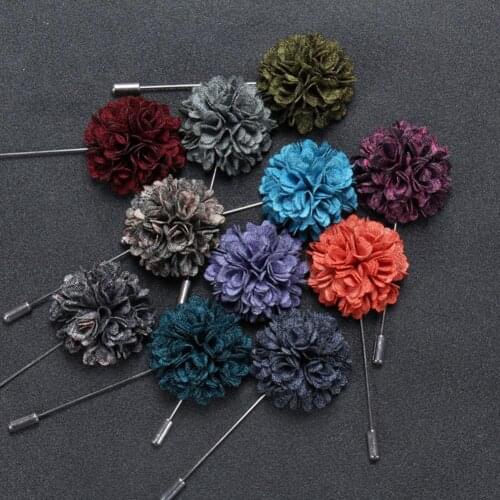 Men Suit Tuxedoes Flower Lapel Stick Pin Brooch Fashion Brooch Pin Suit Lapel New Wedding Party Prom Accessory