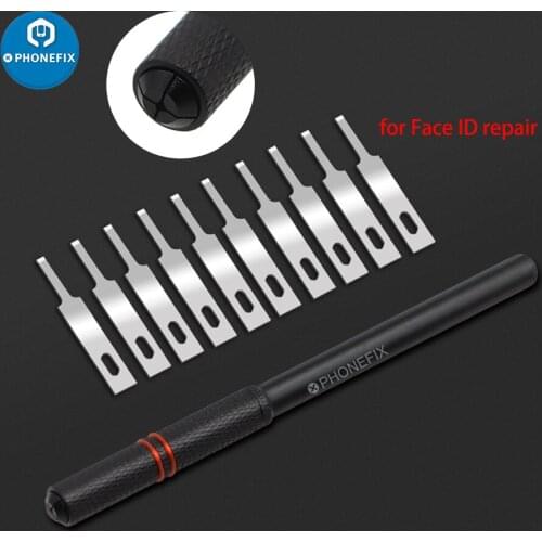 Non-slip Metal Scalpel Knife Blades Face ID Dot Matrix Repair Blade Set for iPhone X XR XS 11 Pro Max Face Lattice Maintenance