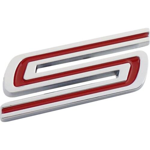 Red S Sport Edition for Mondeo Focus Fender Trunk Emblem Badge Sticker