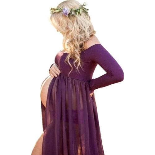 Maternity Photography Props Dresses For Photo Shoot Maxi Gown Pregnancy Dress Maternity Clothes For Pregnant Women Vestidos