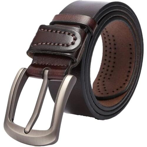 Dropshipping Fashion Men Belts leather belt designer belts men cowskin fashion Strap male Jeans for man cowboy Perforated Belt