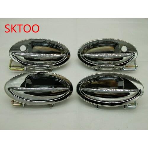 SKTOO 4Pcs/Set for Lifan 520 Chrome Exterior Door Handle Covers 520i Accessories Good Quality Metal Stickers Car Styling