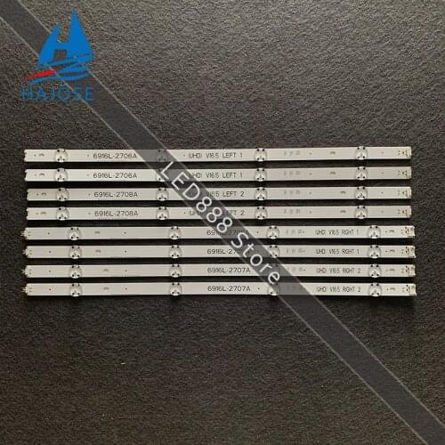 8 PCS/set LED backlight strip for LG 49UH610V 49UH61_UHD_A B 49UH603V 49UH601V 49UH620V HC490DGN-SLNX5-514X