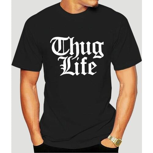 THUG LIFE T SHIRT S - XXL HIP HOP RAP 2PAC GANGSTA Men High Quality Custom Printed Tops Hipster Tees T-SHIRT-4430A
