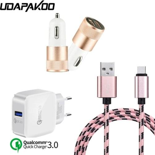 Type C Usb And Car Chrger & QC3.0 Travel Charger for Samsung Galaxy S8 S9 Plus Xiaomi Mi8 se oneplus 6 for huawei p20 pro lg