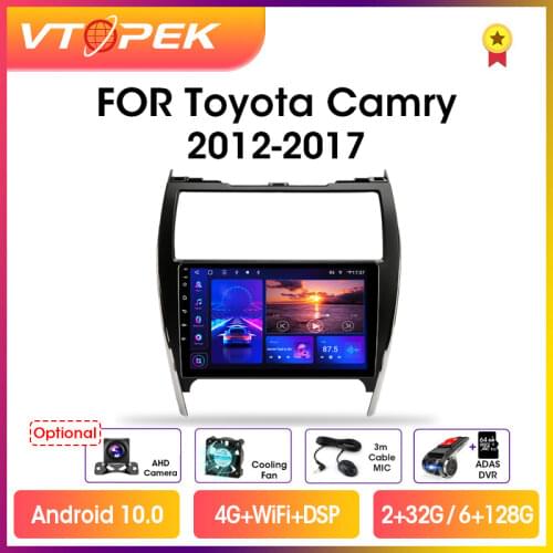 Vtopek 2+32G Android 9.0 Car Radio Multimedia Video Player Navigation GPS For Toyota Camry 7 XV 50 55 2012-2017 Head Unit 2 din
