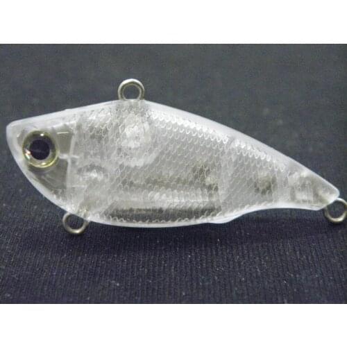 WLure 10 Lipless per Pack Clear Lure bodies with 3D Hard Eyes High Frequency Wiggle Sinking Lure 10.3g UPL540