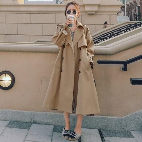 YaSuGuoJi Women's Double Breasted Trench Coats