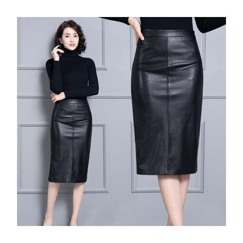 Top brand New Fashion 2020 Genuine Sheep Real Leather Skirt K12 high quality