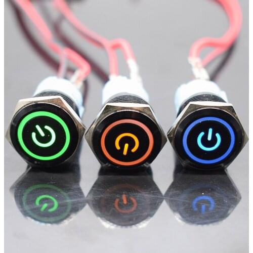 1pcs/lot 16MM equipment computer car modified angel eye / speaker access control / doorbell zipper lock button