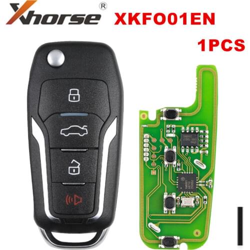 1PCS/LOT Xhorse XKFO01EN Wire Remote Key for Ford Condor Flip 4 Buttons Unmovable Key King English Version 5pcs/lot