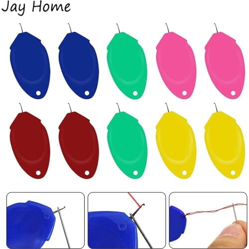 10-50Pcs Hand Sewing Needles Threader Plastic Wire Loop DIY Needle Threader for Crafting Stitching Embroidery Needle Threading