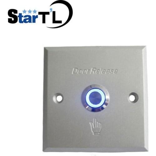 10pcs Access control exit button door push button switch door release exit button with LED light Aluminum door button