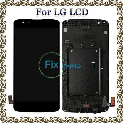 100% Tested 5.0" for LG K8 LTE K350 K350N K350E K350DS Assembly LCD Display Touch Screen Digitizer with frame Full Free shipping
