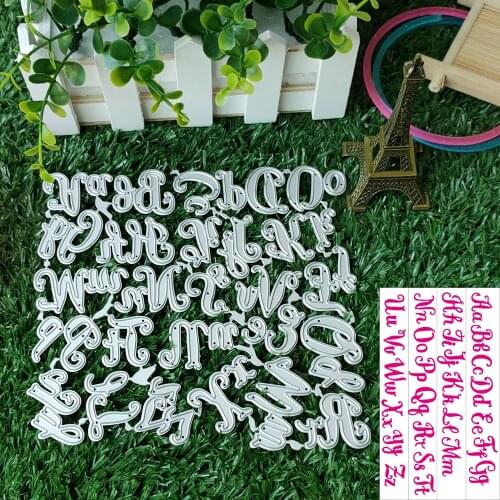 26 uppercase and lowercase decorative metal cutting moulds, DIY scrapbooks, photo albums, relief cards, handicrafts moulds