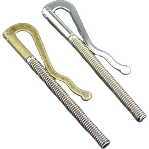 80mm Length Metal Bifold Spring Clip Wallet Replace Parts Check Bar Spring Clamp Cash Money Holder For Luggage Accessories