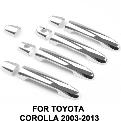 ABS Chrome Door Handle Cover Trim for Corolla 2003-2013 for Toyota Camry 2002-2006 for Rav4 2001-2008 for Vios for Yaris