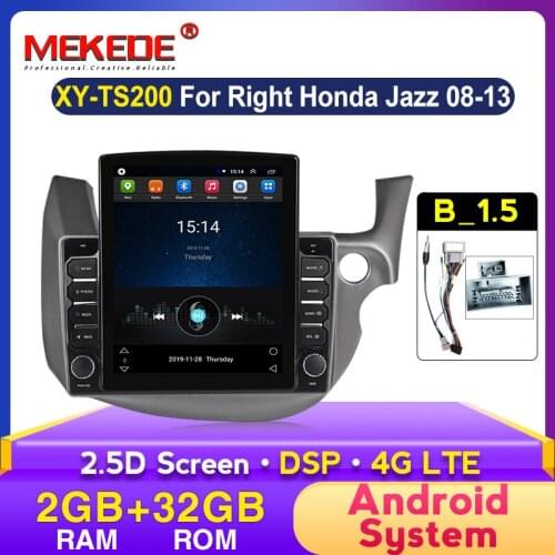 2G RAM 4G LTE 9.7" Android for HONDA FIT JAZZ 2007-2013 Right Hand Drive Car Head Unit Player 2 Din GPS Navigation Radio WiFi