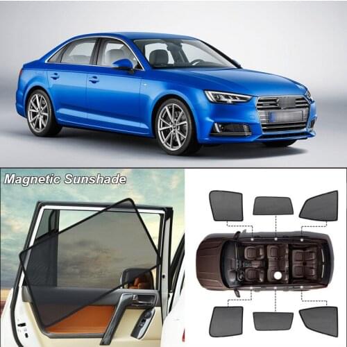 Car Side Windows Magnetic Sun Shade UV Protection Ray Blocking Mesh Visor For Audi A4l 2016