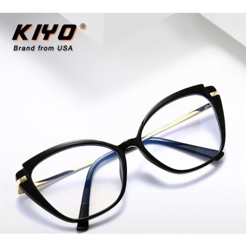 KIYO Brand 2021 New Women Men Fashion Anti Blue Light Optical Frame TR90 Eyeglasses Frames Cat Eye Spectacles Glasses 9020
