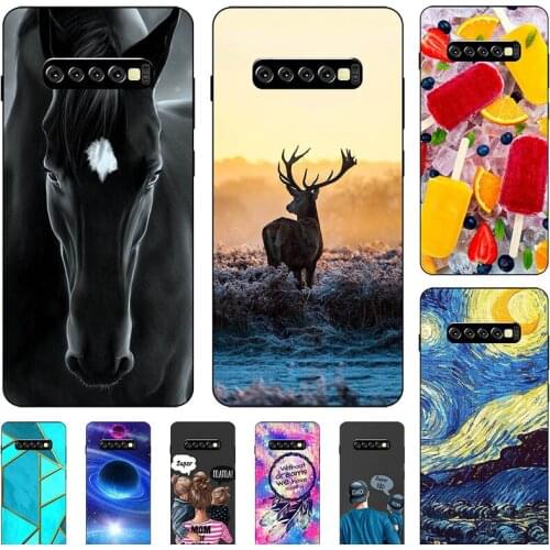 Fashion Bumper Cute Case For Samsung Galaxy S10 Plus G975 S10+ S10E G970 S10 5G G977 G973 Case Soft Silicone Cat Flower Cover