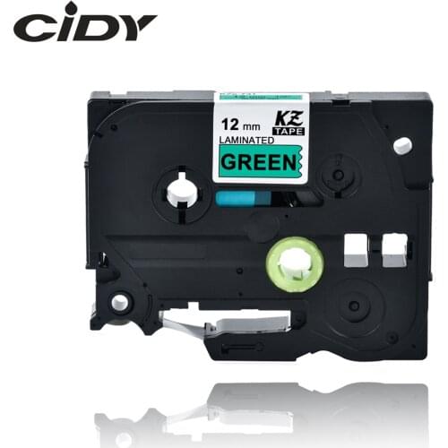 CIDY 20pcs/lot Tze 731 TZ 731 TZ731 TZE731 Black on green Laminated Label Tape Compatible for Brother P touch tz-731 tze-731