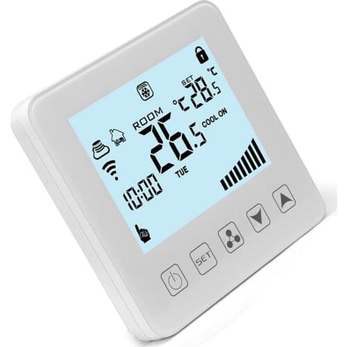 Digital programmable damper fan thermostat for central air conditioner temperature controller remote wifi control