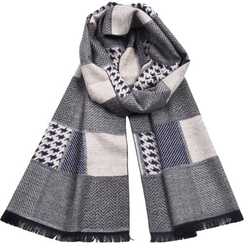 Double-sided Twill plaid Scarf Men Woamn Tassel Design Long Cashmere scarf men szaliki i chusty Casual Warm winter scarf echarpe