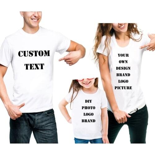 DIY Photo Logo Brand Family Look Outfits Baby Girl Clothes Mama and Daughter Clothes Your OWN Design Brand Logo Picture T shirt
