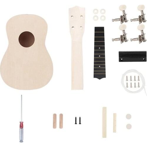 21 Inch Fun Ukulele DIY Kit Tool Hawaii Guitar Handwork Childrens Toy Assembly for Amateur Guitar Musical Instrument