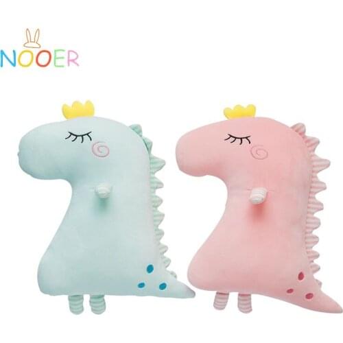 Nooer Kawaii Dinosaur Plush Toy Stuffed Aninmals Soft Throw Pillow Sofa Cushion Kids Room Decor Birthday Christmas Gift