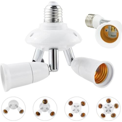 Lamp E27 Socket Splitter 1/2/3/4/5 in 1 Light Conversion Adapter Converter E27 Socket Splitter Standard Holder Base LED Bulb