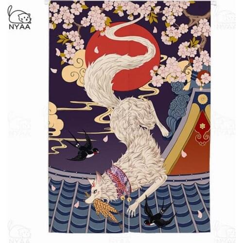 Japanese Cuisine Shop Ukiyoshi Door Curtain Partition Curtain Decorative Curtain Noren for Noodle Store Kitchen Room Decoration