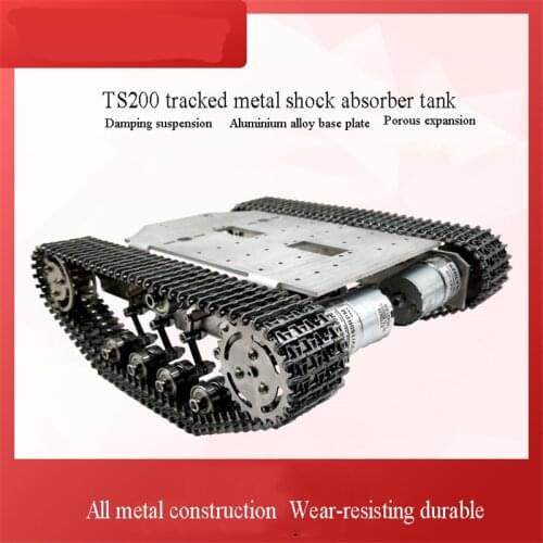 Ts200 Tracked Vehicle Model Of Metal Shock Absorber Tank Trolley Intelligent Robot Hanging Obstacle Avoidance Belt Code Plate