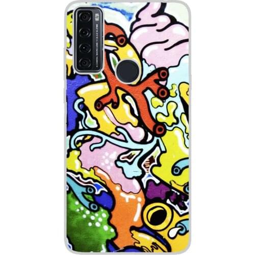 Compatible with TCL-20-SE-4G silicone gel tpu case cover case custom drawing design shockproof FREAKY 010 case