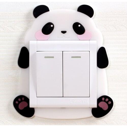 Cartoon Luminous Switch Cover Wall DIY Decoration Fluorescent Glow in the Dark Livingroom Kid Room Switch Protective Cover 1pc