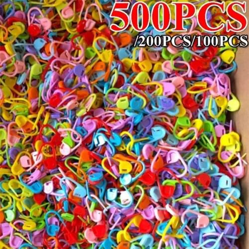 Plastic Crochet Markers Knitting Markers DIY Craft Locking Stitch Markers Needle Clips Crochet Clips Plastic Marker Hook