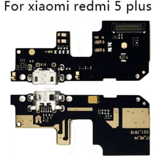 USB Charging Port Charger Board Flex Cable For Xiaomi Redmi 5 Plus Dock Plug Connector With Microphone Flex Cable