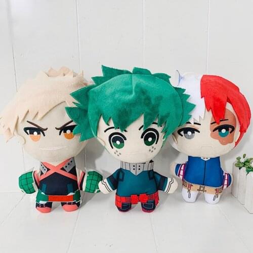 25cm Anime My Hero Academia plush toys Izuku Midoriya Katsuki Bakugou Shouto Todoroki Plush Pendant Keychain Toy Stuffed doll