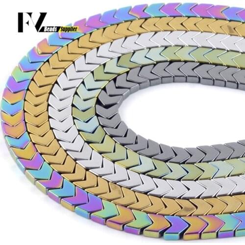 Natural Multicolor Arrow Shape Hematite Beads Loose Spacer Stone Beads For Jewelry Making Diy Bracelet 6*3/4*2/8*3/3*3mm 15