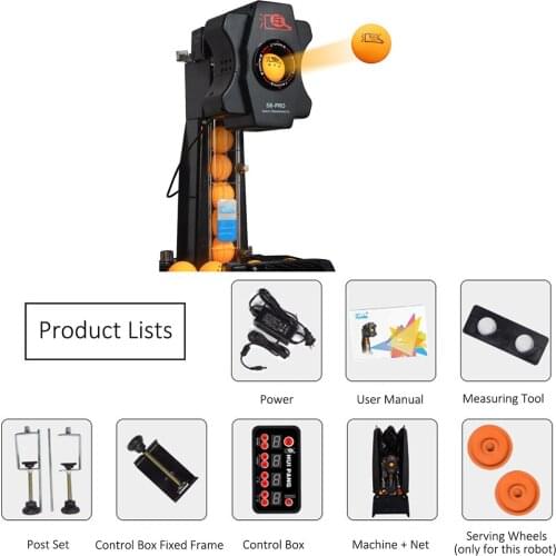 Table Tennis Robot Ping Pong Ball Machine Automatic Table Tennis Machine Multifunctional Recycle Balls with Net for Training