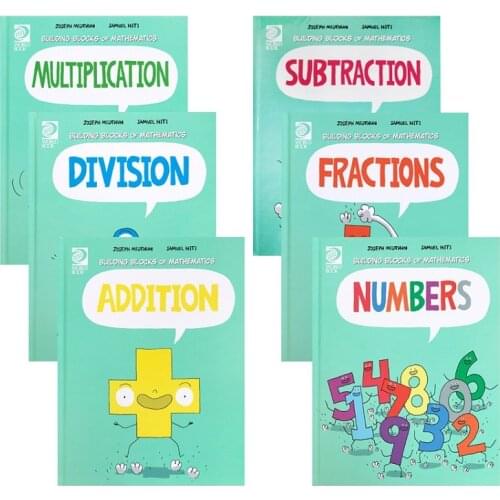 6 Books/Set Building Blocks of Mathematics Learning Maths Collection Book Children Comic Math Enlightenment Books