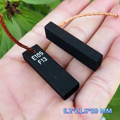 1 pair carbon brushes Vacuum cleaner carbon brush 6.2 * 11.5 * 39 MM motor carbon brush D374 hard material accessories
