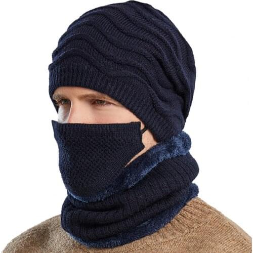 Neckerchief Set Nearly Full Coverage Warm High Elasticity Face Neck Protector For Winter