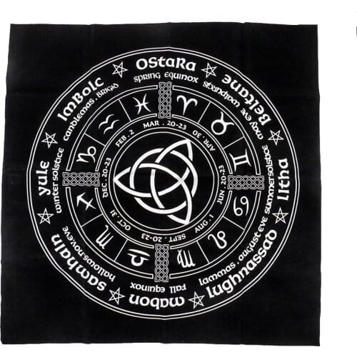 Calendar Tarot Card Tablecloth Velvet Divination Altar Cloth Outdoor Tourism Board Game Fortune Astrology Oracle Card Table Mat