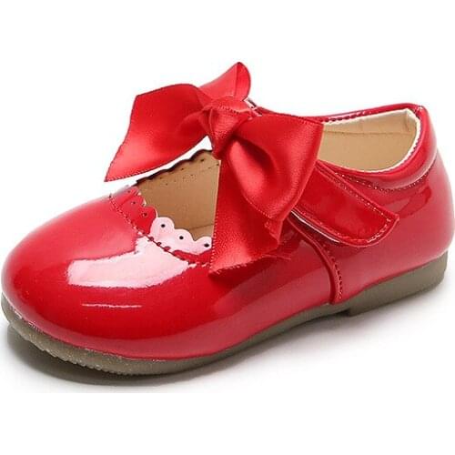 2020 Fashion New Baby Girls Bow-Knot Toddler Kids Princess Party Patent Leather Shoe ChildrenS Dance Shoes 6M 1 2 3 4 5 6 Year
