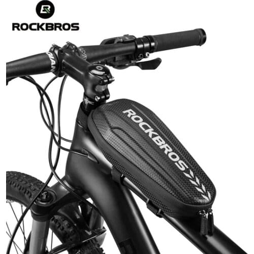 ROCKBROS Cycling Bicycle bag Hard Shell Front Frame Tube Bike Bag Rainproof MTB Road Folding Saddle Bag Multil Front Bike Bag